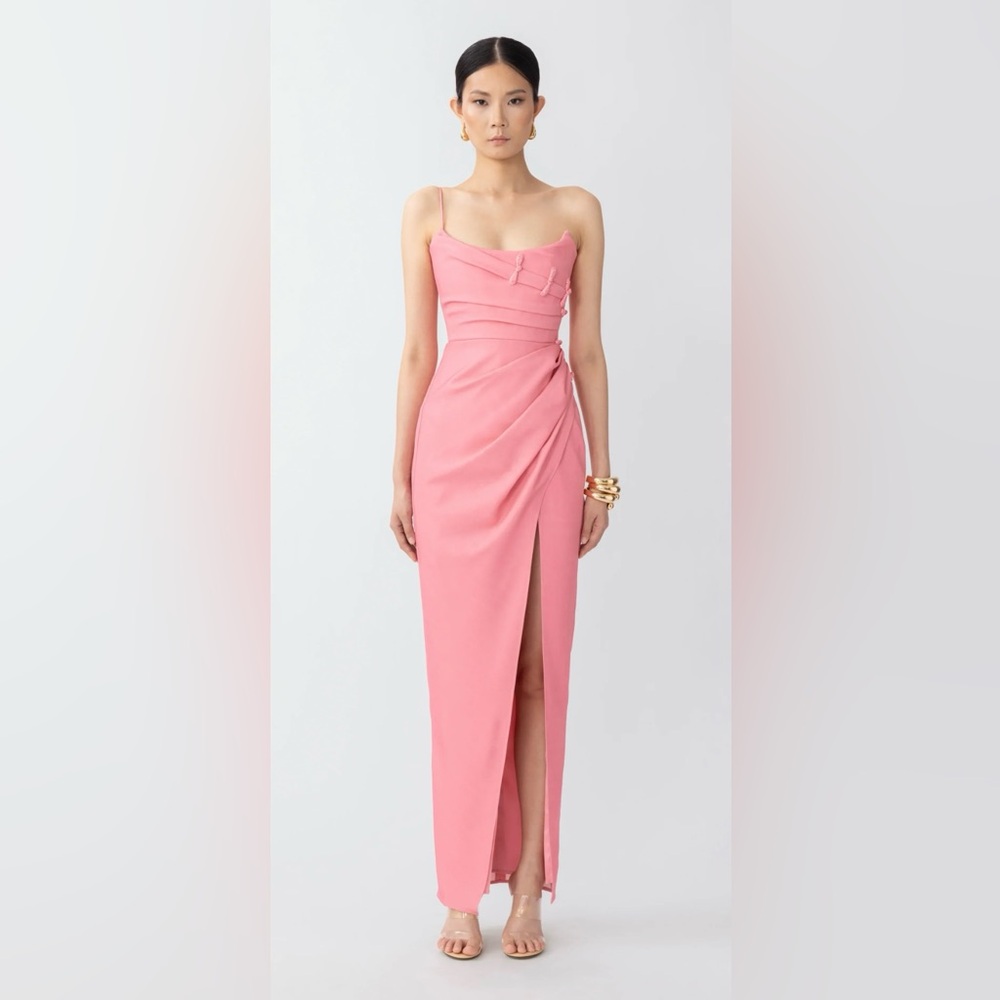 Sau Lee Elegant Pink Evening Gown